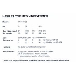 Hklet top med vingermer