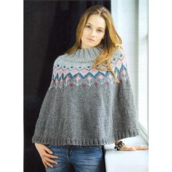 Kort poncho med mnsterbort