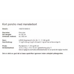 Kort poncho med mnsterbort