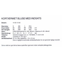 Kortrmet bluse med indsats
