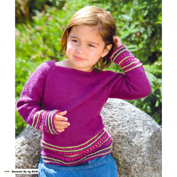 Bluse med mnsterbort