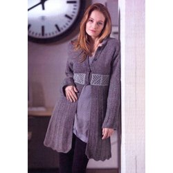 Frakke med pliss og strib