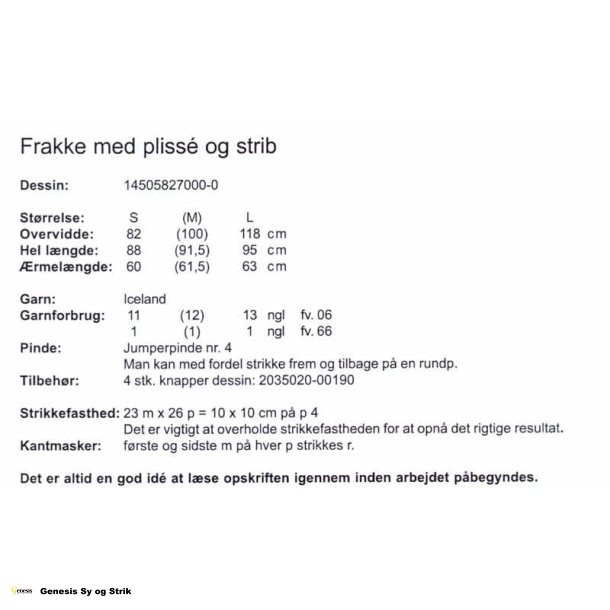 Frakke med pliss og strib