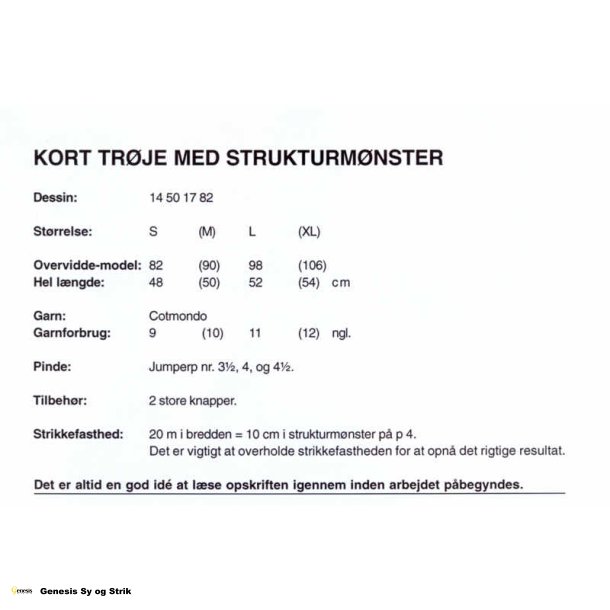 Kort trje med strukturmnster