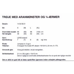 Trje med aranmnster og 3/4-rmer