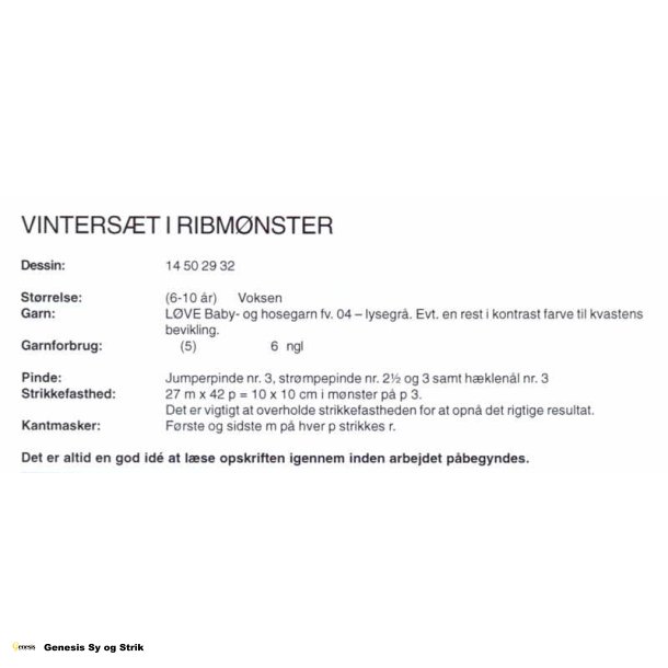 Vinterst i ribmnster