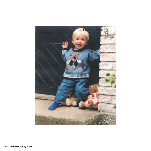 Brnebluse med bamse