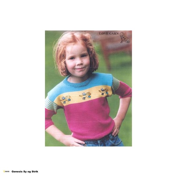 Barnebluse m/striber og motiver