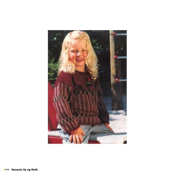 Barnebluse m/striber og motiver