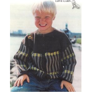 Barnetrje med striber og motiver