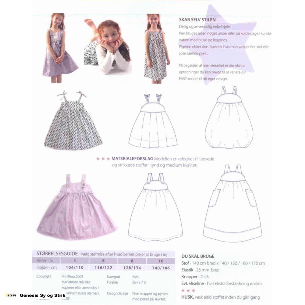 Stropkjole - Kids 4 - 10 r