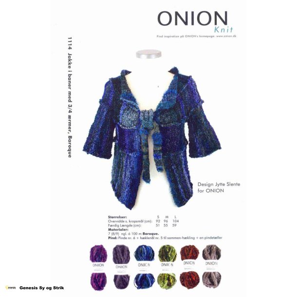 Jakke i baner med 3/4 rmer