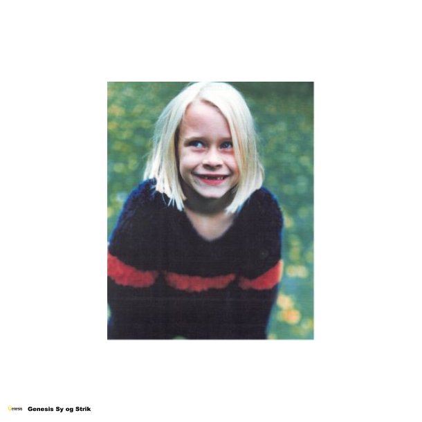 Plys-brnebluse med stribe