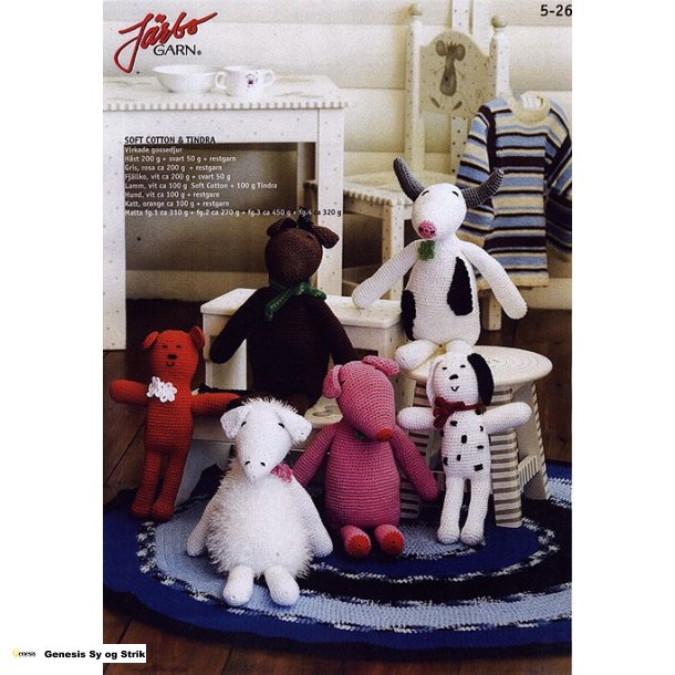 Gosedjur &amp; rund matta i soft Cotton