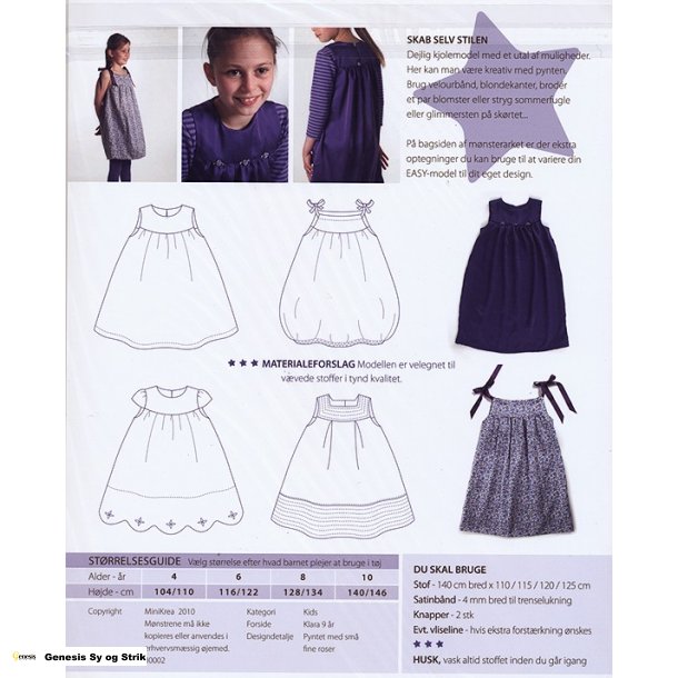 Kjole - kids 4 - 10 r.