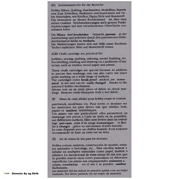 Stiftblyant til skrdderkridt