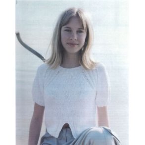 Kortrmet raglanbluse med slids