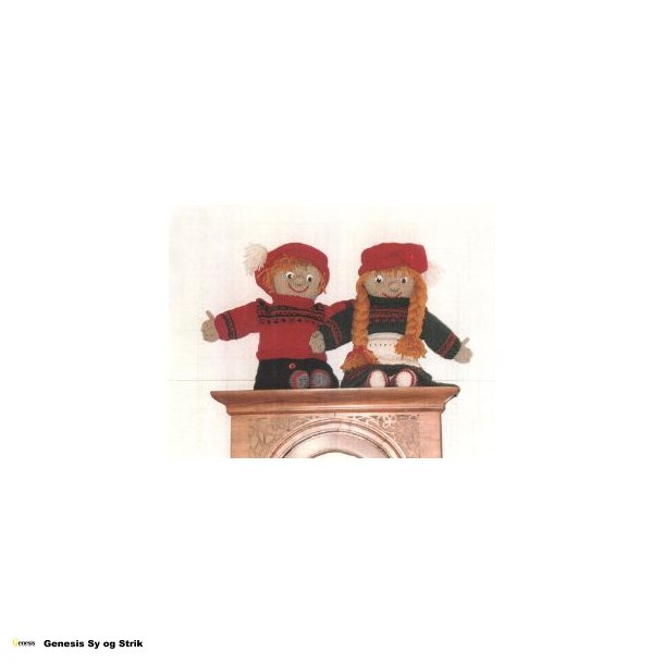 Nissepige og -dreng i Lve Highland - krammenisser