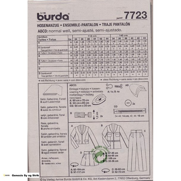 Jakkest med korte og lange bukser