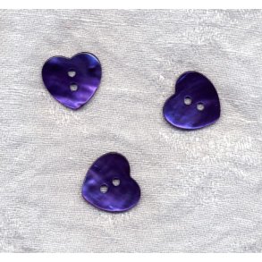 Perlemor hjerte - dyb bl
