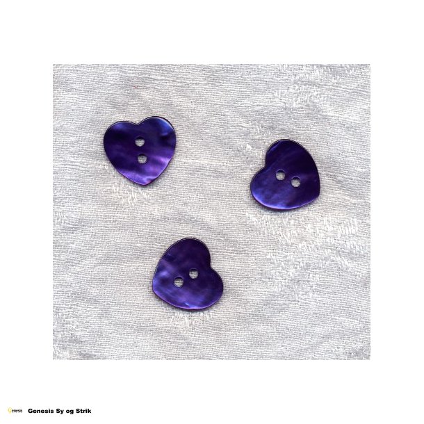 Perlemor hjerte - dyb bl