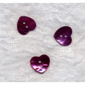 Perlemor hjerte - dyb violet