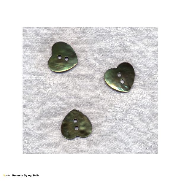 Perlemor hjerte - grn