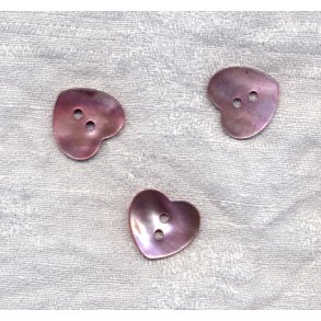 Perlemor hjerte - lyserd