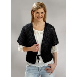 Vest med hulmnster og bindebnd