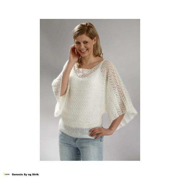 Bluse med flagermusrmer