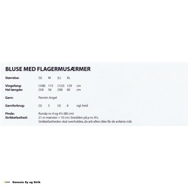 Bluse med flagermusrmer