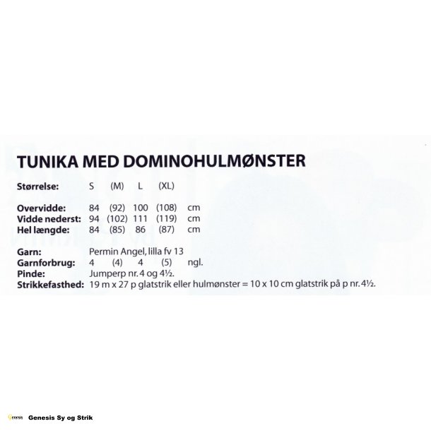 Tunika med dominohulmnster