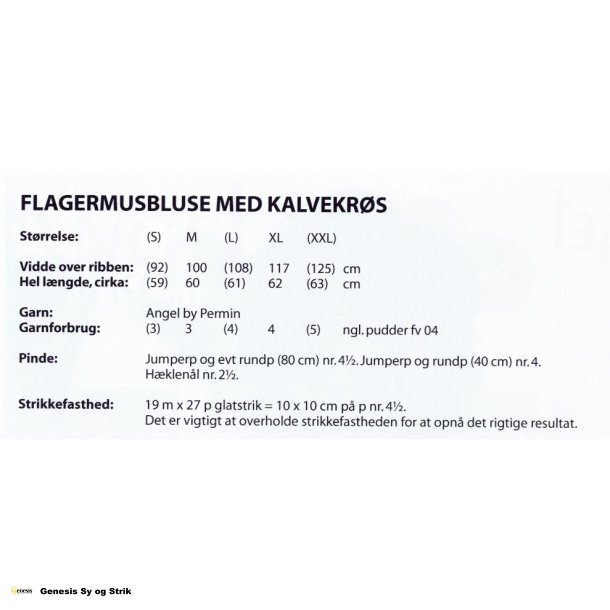 Flagermusbluse med kalvekrs