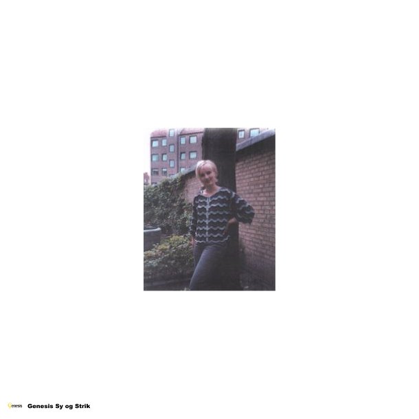 Stribet bluse med muslingemnster