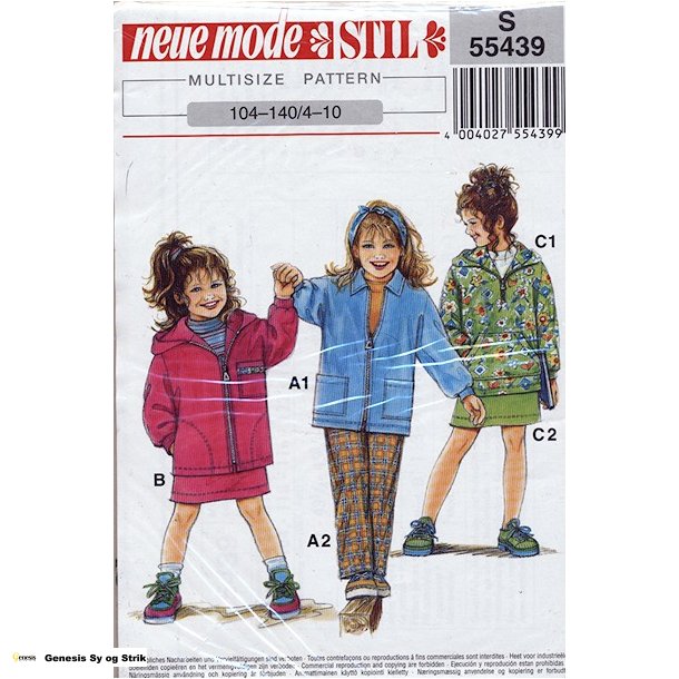 Jakke, bukser og nederdel