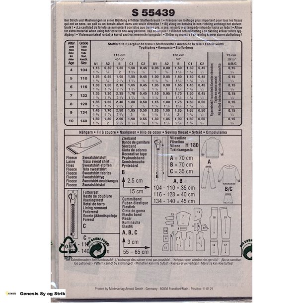 Jakke, bukser og nederdel