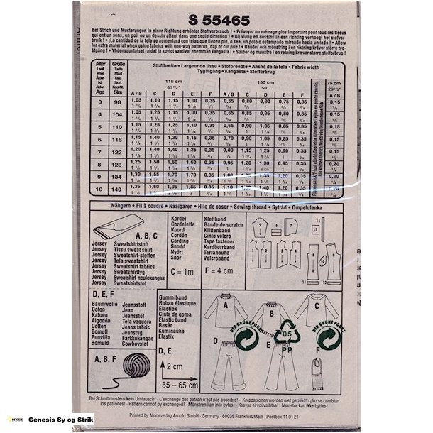 Bluse, bukser og taske