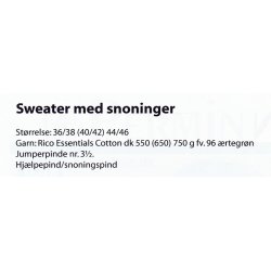 Sweater med snoninger