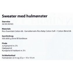 Sweater med hulmnster