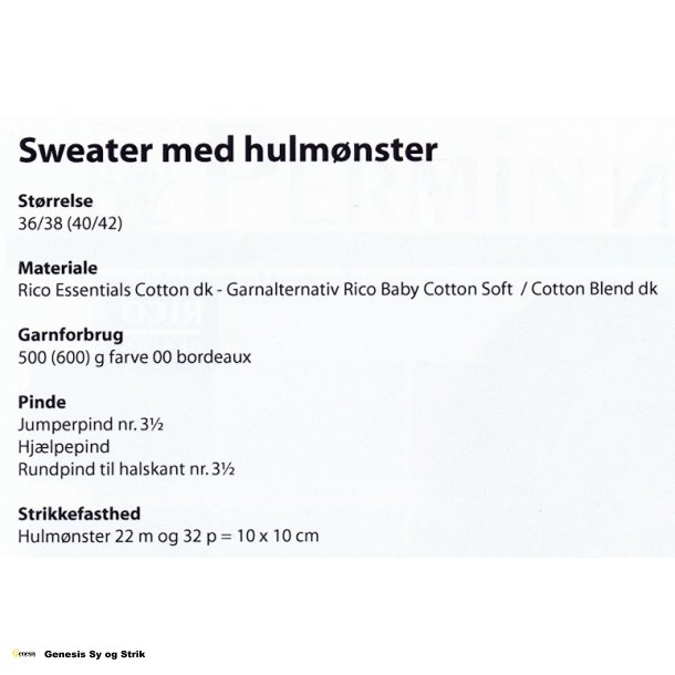 Sweater med hulmnster