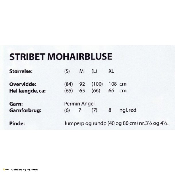 Stribet Mohairbluse