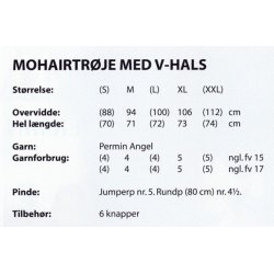 Mohairtrje med V - hals
