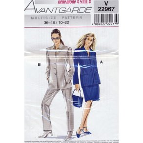 Jakke, nederdel og bukser