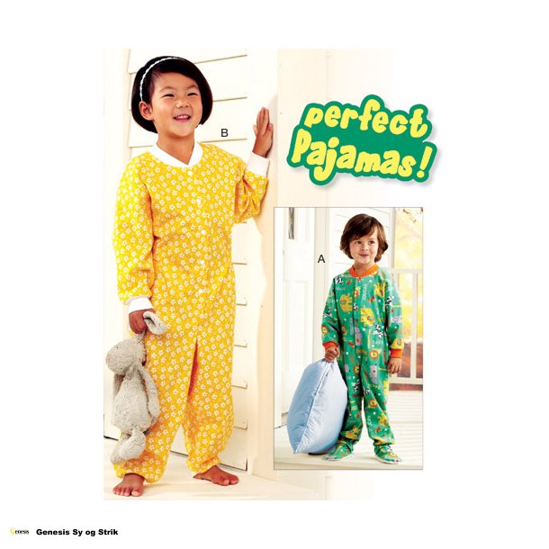 Pyjamas med og uden fdder