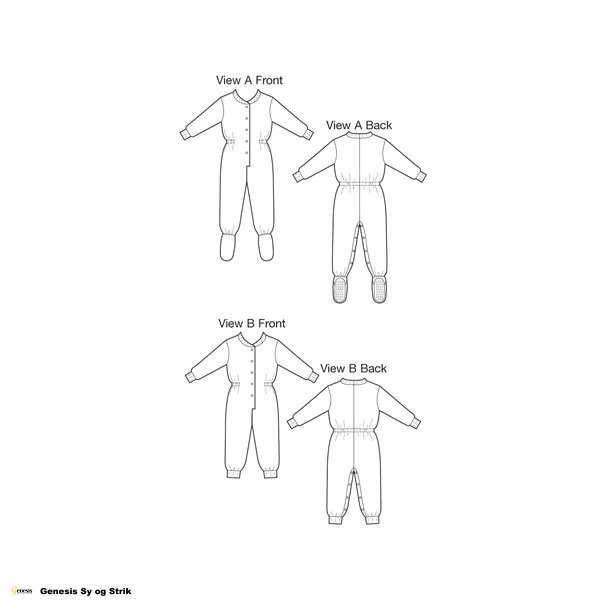 Pyjamas med og uden fdder