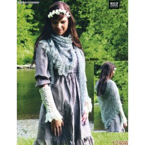 Trekantet sjal og pulsvarmere i hulmnster