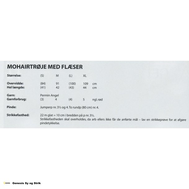 Mohairtrje med flser