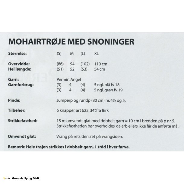 Mohairtrje med snoninger
