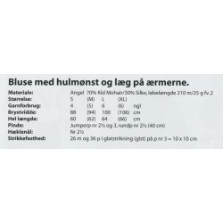 Bluse med hulmnster og lg p rmerne