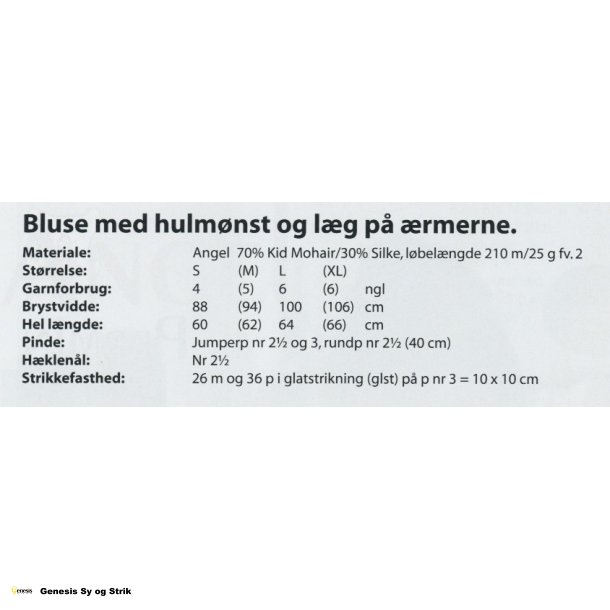 Bluse med hulmnster og lg p rmerne